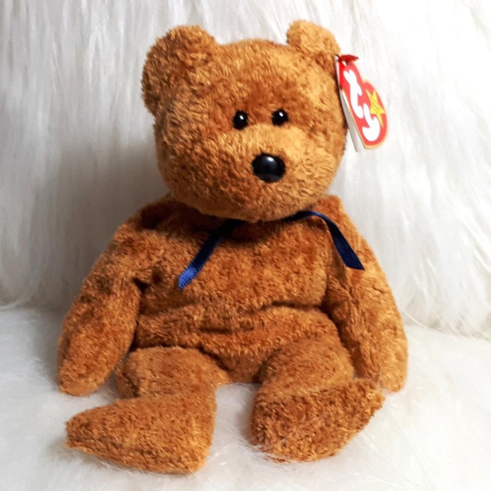"Ty Beanie Baby" Fuzz the bear 1998. NWT